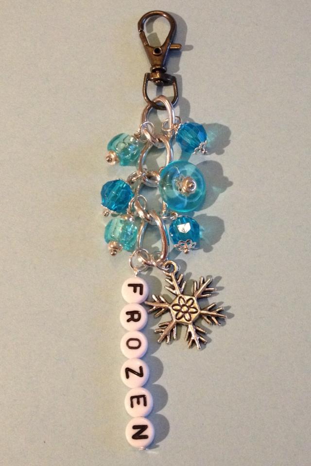 Frozen snowflake bag charm.