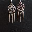 Pentagram dreamcatcher earrings