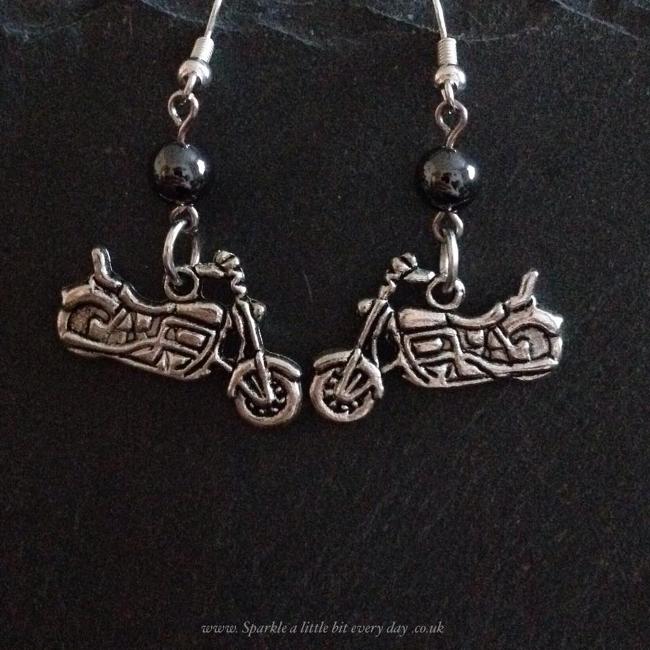 Motorbike earrings.