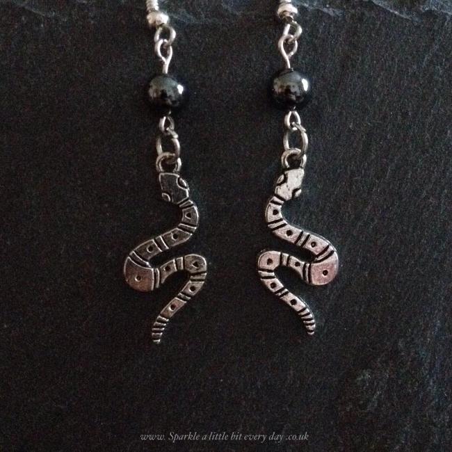 Snake earrings.