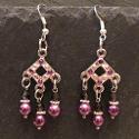 Purple chandelier earrings