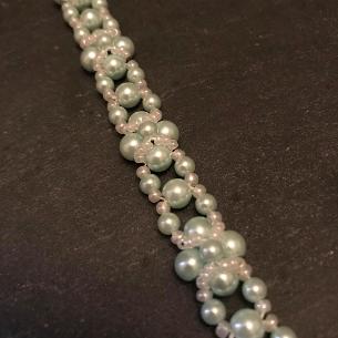 Mint pearl bracelet.