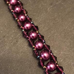 Purple pearl bracelet.