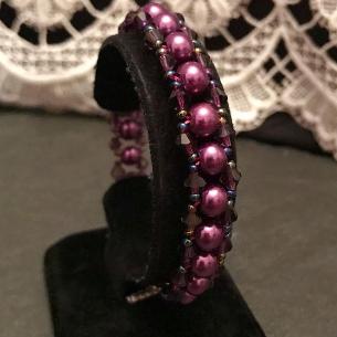 Purple pearl bracelet.