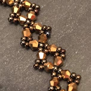 Gold crystal bracelet.