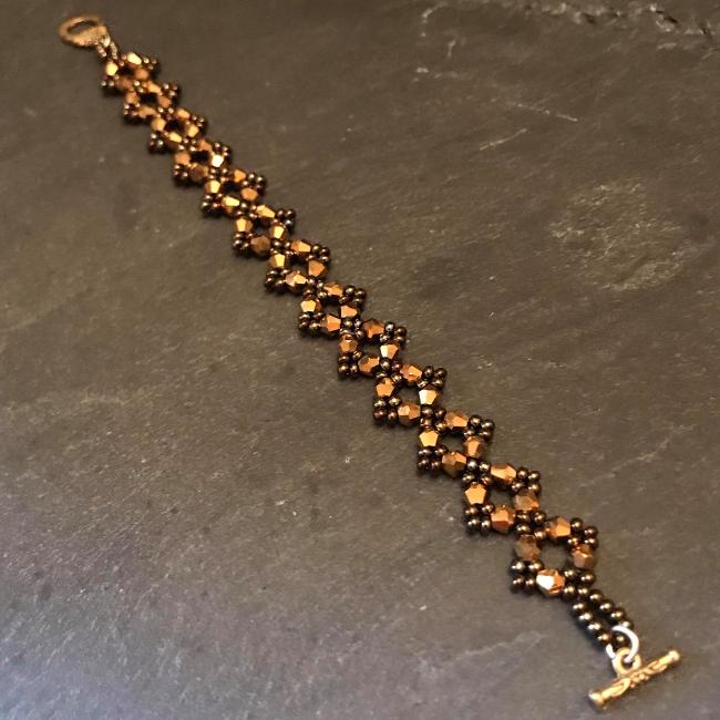 Gold crystal bracelet.
