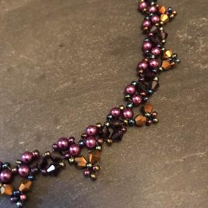 Purple garden necklace.
