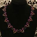 Purple and gold garden necklace.