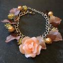 Peach rose bracelet.