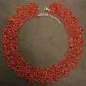 Red lace necklace.
