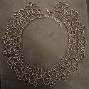 Steel grey lace necklace.