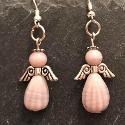 Lilac angel earrings.