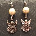 Pearl angel earrings.