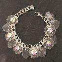Clear flowers and sparkle child's bracelet